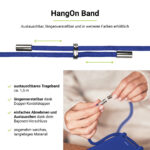 Artwizz HangOn Case Silicone für iPhone 15, Dunkelblau, mit austauschbarem, längenverstellbarem HangOn Band