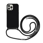 Artwizz HangOn Case Silicone für iPhone 13 Pro Max, Schwarz, Rückseite mit Band, Frontansicht