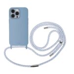 Artwizz HangOn Case Silicone für iPhone 13 Pro, Hellblau, Rückseite mit Band, Frontansicht