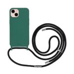 Artwizz HangOn Case Silicone für iPhone 13, Grün, Rückseite mit Band, Frontansicht