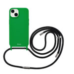 Artwizz HangOn Case Silicone für iPhone 14, Hellgrün, Rückseite mit Band, Frontansicht