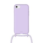 Artwizz HangOn Case Silicone für iPhone SE 2020/2022, iPhone 8, iPhone 7, Lila, Rückseite mit Band, Frontansicht