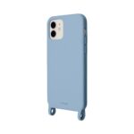 Artwizz HangOn Case Silicone für iPhone 12 mini, Hellblau, Vorderseite und Rückseite ohne Band, Seitenansicht