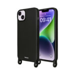 Artwizz HangOn Case Silicone für iPhone 14 Plus, Schwarz, Vorderseite und Rückseite ohne Band, Seitenansicht