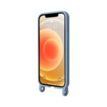 Artwizz HangOn Case Silicone für iPhone 12 mini, Hellblau, Vorderseite ohne Band, Seitenansicht