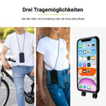 Artwizz HangOn Case für iPhone 11, Schwarz, Drei Tragemöglichkeiten: Um den Hals, als Crossbody oder als Case ohne Band