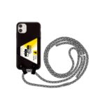 Artwizz HangOn Case für iPhone 11, Schwarz, Rückseite mit Band und Kartenfach, Frontansicht