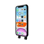 Artwizz HangOn Case für iPhone 11, Schwarz, Vorderseite ohne Band, Seitenansicht