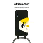 HangOn Case Handykette für Samsung Galaxy S20 und S20 Plus, Schwarz mit Kartenfach