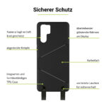 HangOn Case Handykette für Samsung Galaxy S20 und S20 Plus, Schwarz - Robuster Schutz aus TPU