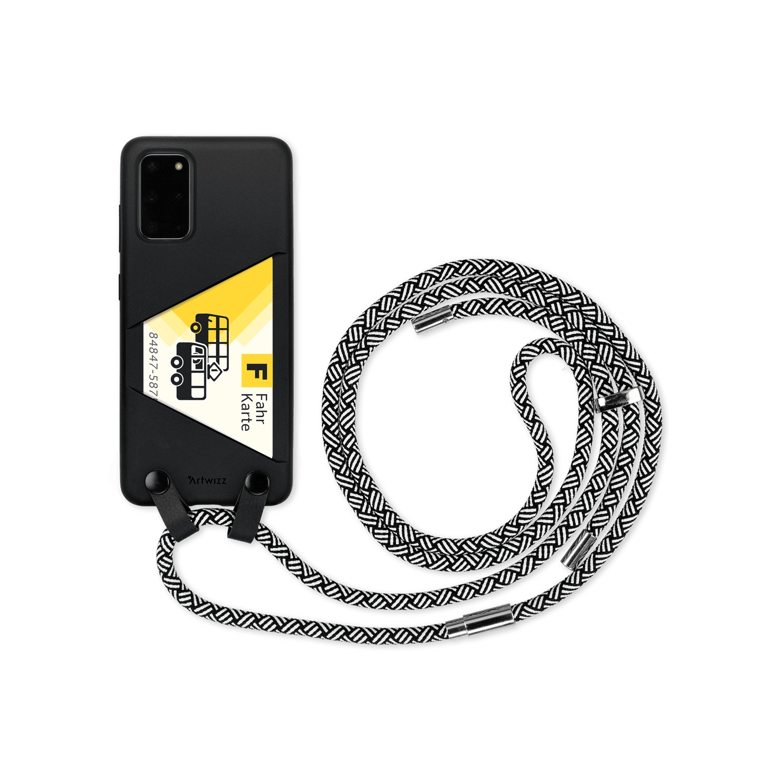 1_HangOn_Case_S20+_back_mit_Band_0260-3012 HangOn Case Handykette für Samsung Galaxy S20 Plus, Schwarz - Produktansicht 1