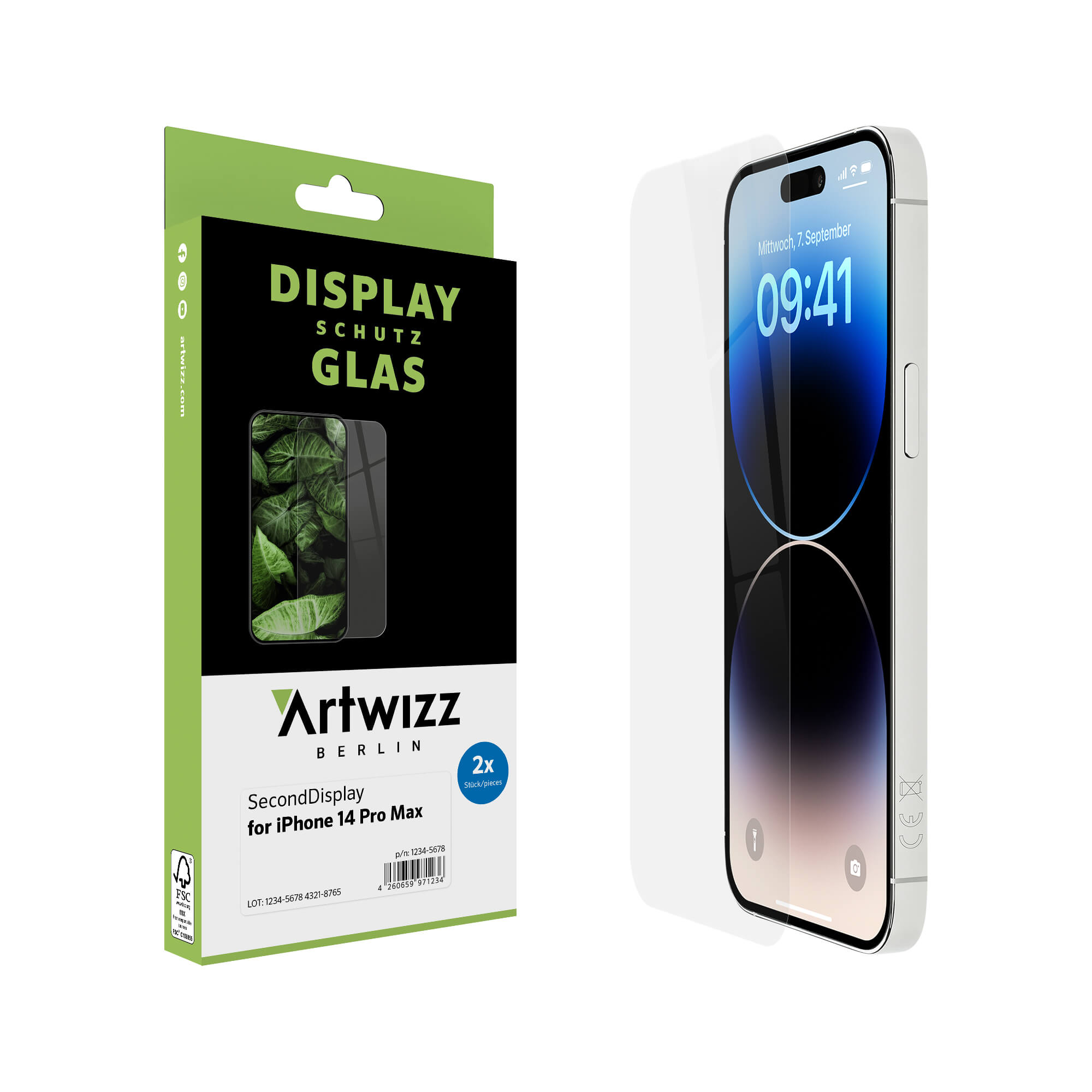 SecondDisplay - iPhone 14 Pro Max (2er Pack) - Produktansicht 3